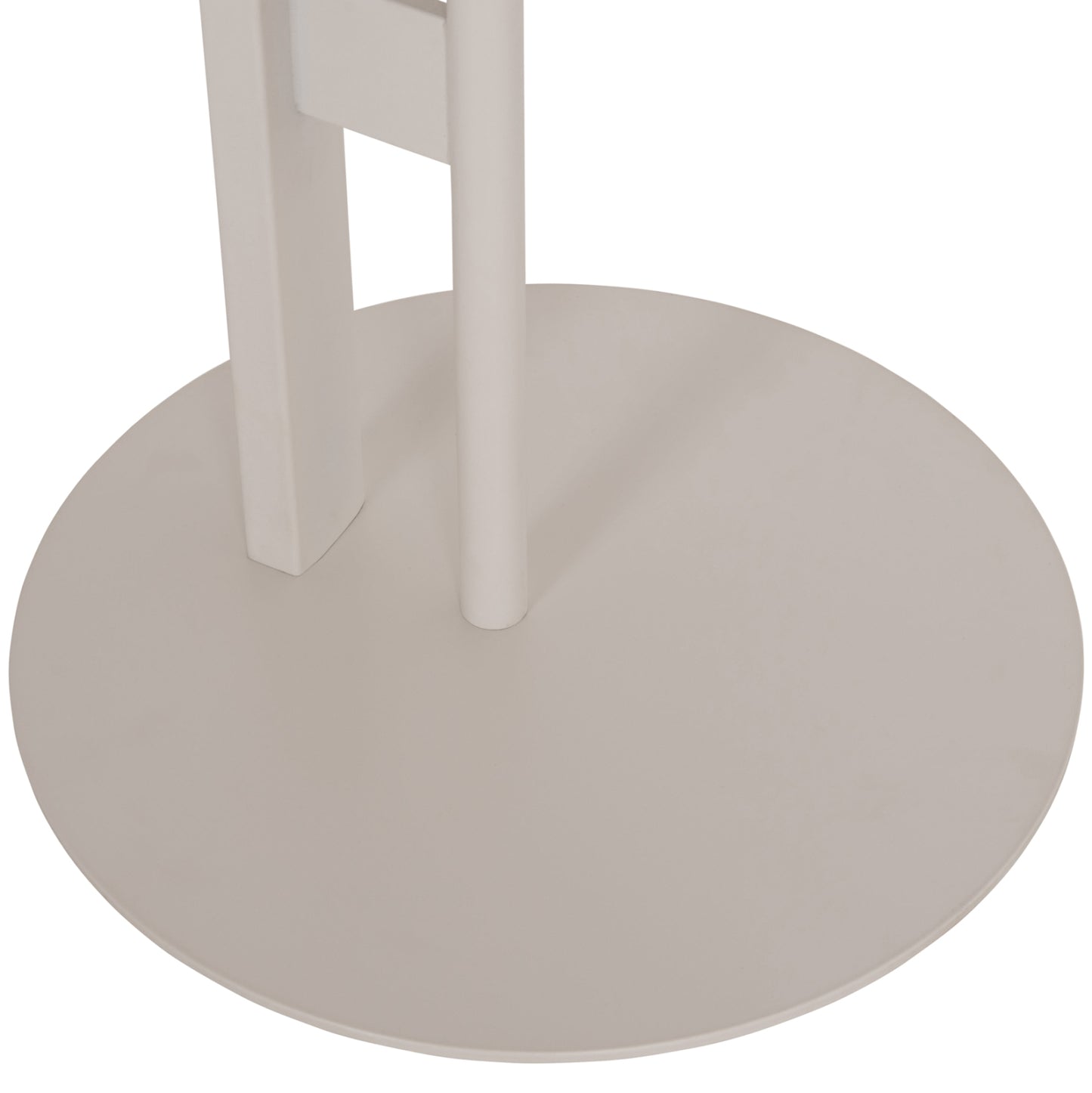 ΒΟΗΘΗΤΙΚΟ ΤΡΑΠΕΖΙ ΟΒΑΛ ALPER MDF SONAMA ΜΕΤΑΛΛΟ ΛΕΥΚΟ 50x50x51