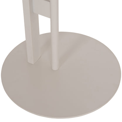 ΒΟΗΘΗΤΙΚΟ ΤΡΑΠΕΖΙ ΟΒΑΛ ALPER MDF SONAMA ΜΕΤΑΛΛΟ ΛΕΥΚΟ 50x50x51