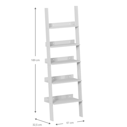 Βιβλιοθήκη Gambi Λευκό 61x32.5x189
