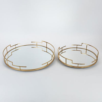 S/2 ΔΙΣΚΟΙ ΜΕΤΑΛΛΙΚΟΙ ΜΕ ΚΑΘΡΕΦΤΗ ΧΡΥΣΟΙ 31x31x6 39x39x6