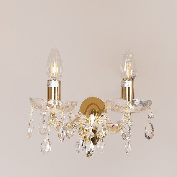 ΑΠΛΙΚΑ 2ΦΩΤΗ ΜΕ ΚΡΥΣΤΑΛΛΑ ΧΡΥΣΟ 25x20x20