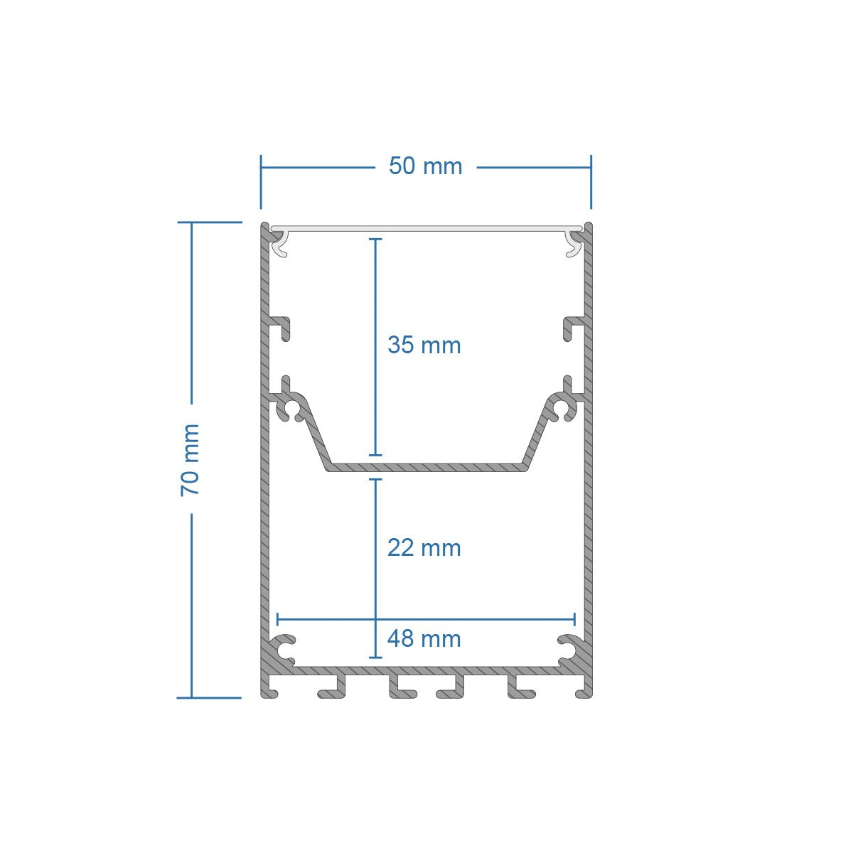 ALP-LINEAR BRIGHTRAIL 61775-3M Επιφανειακό / Κρεμαστό Προφίλ Αλουμινίου με Λευκό Γαλακτερό Πατητό Κάλυμμα για Ταινίες LED IP20 - Μαύρο Ματ - Μ300 x Π5 x Υ7.5cm