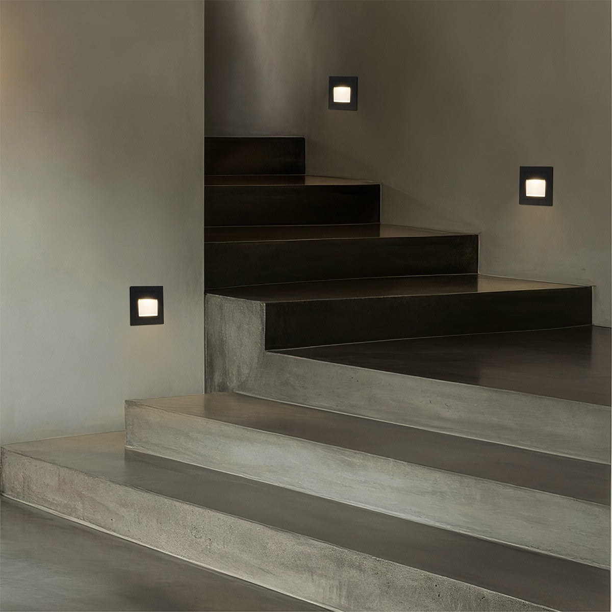 STEPART KLV-101-0077 Χωνευτό Φωτιστικό Σκαλοπατιού / Διαδρόμου LED 3W 375lm 45° AC 220-240V Αδιάβροχο IP65 Θερμό Λευκό 2700K - Lumileds SMD Chip & TÜV SÜD Driver - Μαύρο Ματ - Μ8.5 x Π5 x Υ8.5 / Q6.72 x 6.72