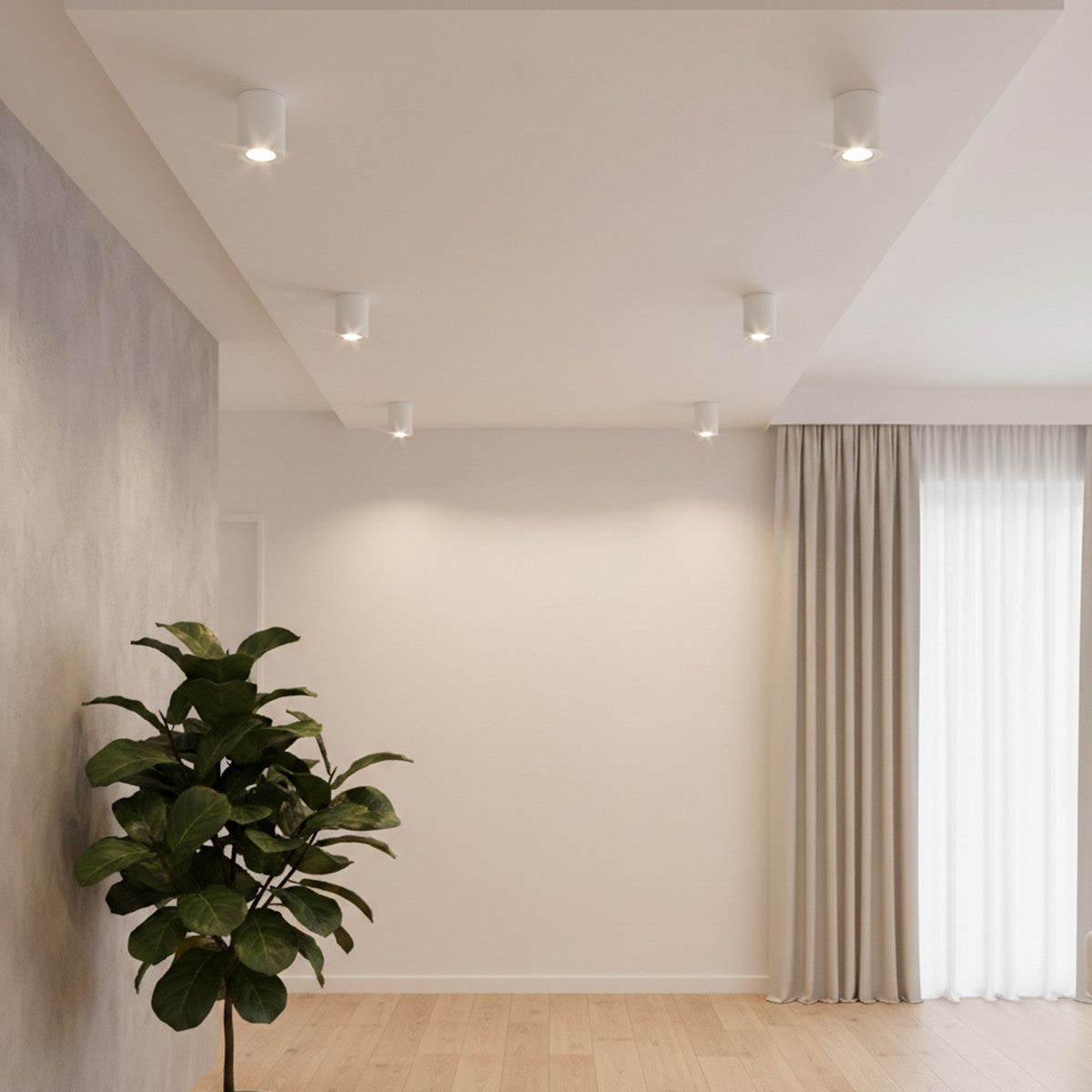 AKIRA KLV-101-0025 Κινούμενο Φωτιστικό Downlight Σποτ για Λάμπα MR16 με Ντουί GU10 AC 220-240V IP20 - Λευκό Ματ - Μ8 x Π8 x Υ10