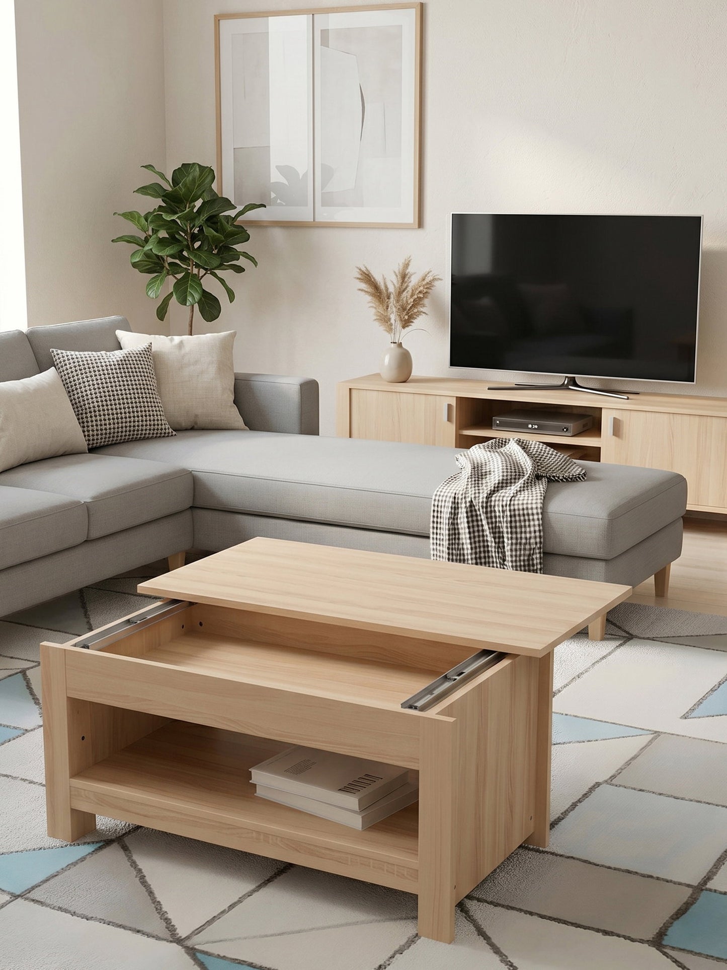 Coffee Table Access Natural 85x50x45