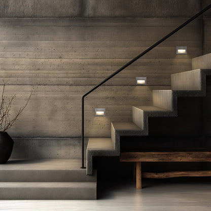 STEPART KLV-101-0084 Χωνευτό Φωτιστικό Σκαλοπατιού / Διαδρόμου LED 6W 750lm 45° AC 220-240V Αδιάβροχο IP65 Θερμό Λευκό 2700K - Lumileds SMD Chip & TÜV SÜD Driver - Γκρι Ανθρακί Ματ - Μ11.5 x Π5.3 x Υ8.3 / Q10.63 x 7.61