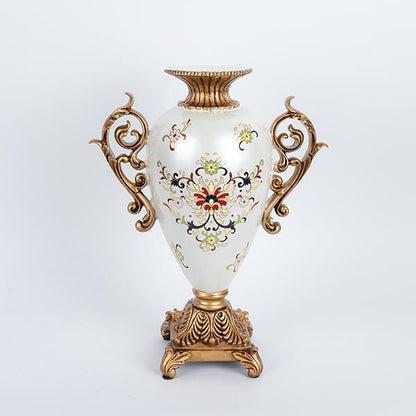 ΒΑΖΟ ΠΟΡΣΕΛΑΝΗ ΜΕ ΠΟΛΥΡΕΖΙΝ ΛΕΥΚΟ ΜΕ ΛΟΥΛΟΥΔΙΑ 30x15x40