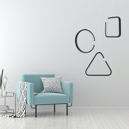 CEROBA 61307 Κρεμαστό Φωτιστικό Οροφής Linear Design LED CCT 12W 1320lm 360° AC 220-240V - Εναλλαγή Φωτισμού μέσω Διακόπτη On/Off All In One Ψυχρό 6000k+Φυσικό 4500k+Θερμό 2700k Μ22 x Π2 x Υ22cm - Μαύρο