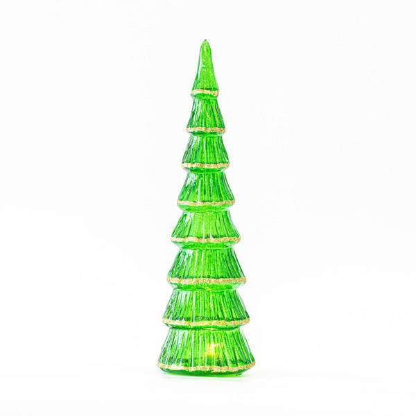 ΓΥΑΛΙΝΟ ΔΕΝΤΡΑΚΙ ΠΡΑΣΙΝΟ ΦΩΤΙΖΟΜΕΝΟ 9x9x36