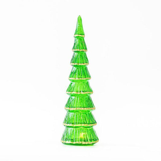 ΓΥΑΛΙΝΟ ΔΕΝΤΡΑΚΙ ΠΡΑΣΙΝΟ ΦΩΤΙΖΟΜΕΝΟ 9x9x36