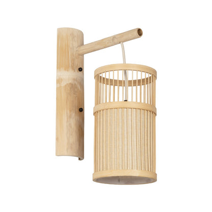 TULUM 01978 Boho Wall Light - Sconce with 1 x E27 AC 220-240V IP20 Socket - Beige - L16 x W26.5 x H47