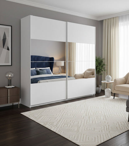 Sliding Wardrobe Delta II White 221x61x210