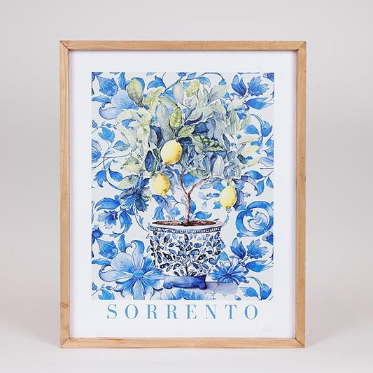 ΠΙΝΑΚΑΣ ΚΑΜΒΑΣ ΛΕΜΟΝΙΑ SORRENTO ΓΑΛΑΖΙΟΣ - ΚΙΤΡΙΝΟΣ - ΛΕΥΚΟΣ 48x2.1x60