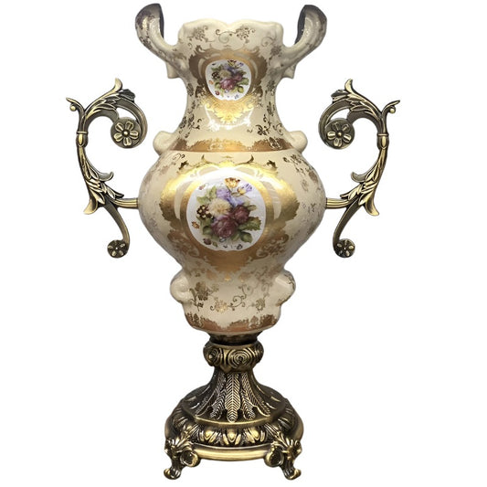 ΒΑΖΟ ΠΟΡΣΕΛΑΝΗ ΜΠΕΖ-ΧΡΥΣΟ 38x17x54