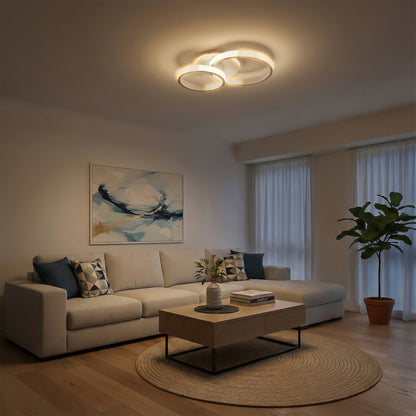 DIAMOND KLV-101-0224 Φωτιστικό Οροφής LED 67W 6700lm 360° AC 220-240V IP20 Ρυθμιζόμενο Λευκό CCT με Χειριστήριο από 2700K έως 6000K Dimmable - Lumileds SMD Chip - Λευκό Ματ - Μ60 x Π40 x Υ14