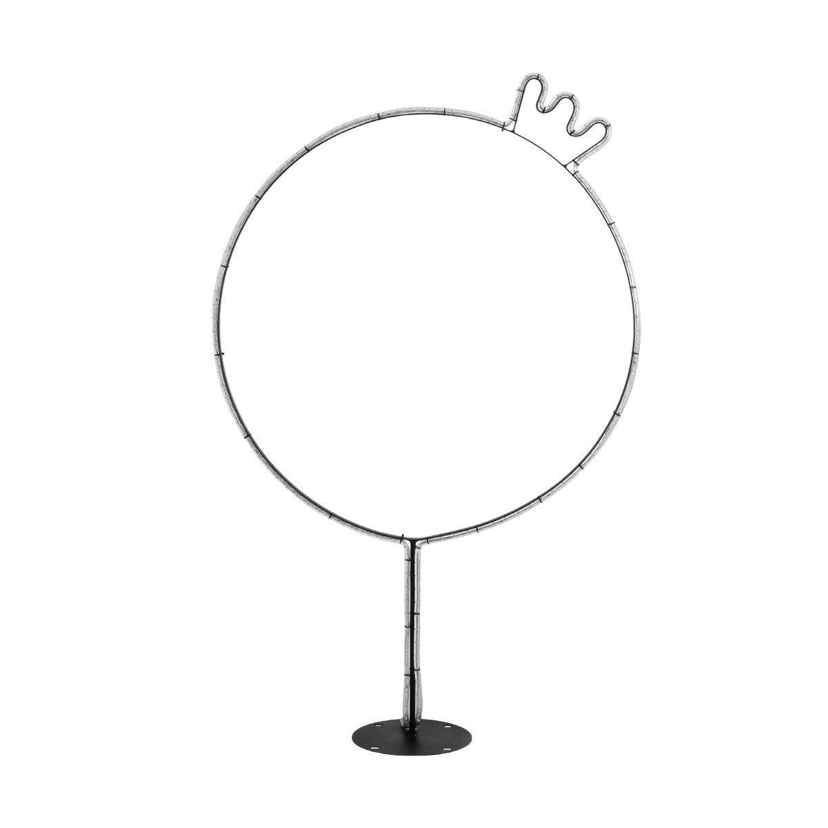 XMAS-CROWN-BIG Χριστουγεννιάτικο Διακοσμητικό Φωτιστικό LED 27.3W 1092lm 360° AC 220-240V Αδιάβροχο IP65 Θερμό Λευκό 2700K - Μαύρο & Διάφανο - Μ88 x Π25 x Υ136