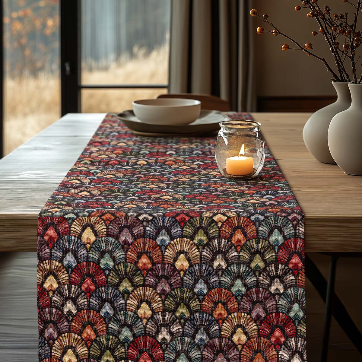 Ράννερ Στόφα Πολύχρωμες Βεντάλιες 32x150εκ