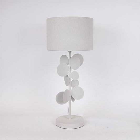 ΕΠΙΤΡΑΠΕΖΙΟ ΦΩΤΙΣΤΙΚΟ ΜΕΤΑΛΛΙΚΟ ΛΕΥΚΟ 30x30x70