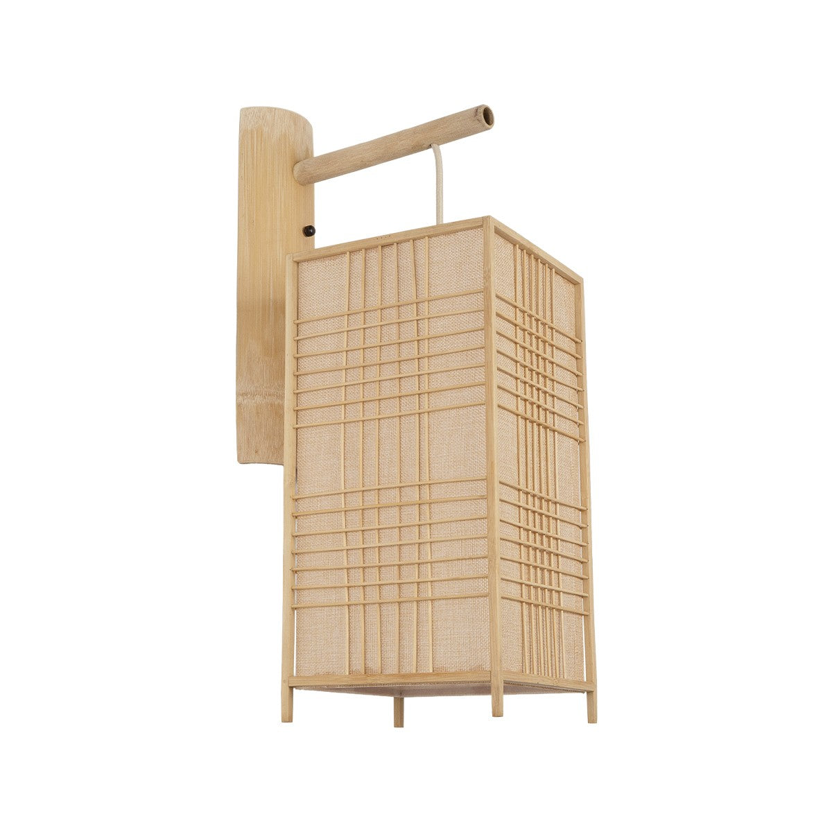KOMO 01976 Boho Wall Light - Sconce with 1 x E27 AC 220-240V IP20 Socket - Beige - L20 x W30 x H60