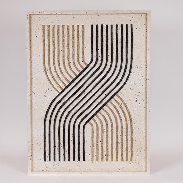 ΠΙΝΑΚΑΣ ΚΑΜΒΑΣ ΑΝΑΓΛΥΦΟΣ ΓΡΑΜΜΕΣ ΛΕΥΚΟΣ - ΜΠΕΖ - ΜΑΥΡΟΣ 60x3x80