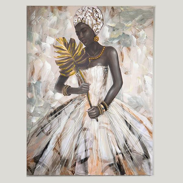 ΠΙΝΑΚΑΣ ΚΑΜΒΑΣ ΑΦΡΙΚΑΝΑ ME ΦΤΕΡΗ ΛΕΥΚΟ-ΧΡΥΣΟ-ΚΑΦΕ 90x3x120