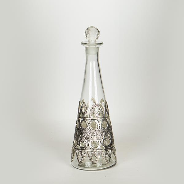 ΚΑΡΑΦΑ ΓΥΑΛΙΝΗ - ΜΕΤΑΛΛΙΚΗ ΑΣΗΜΙ 12x12x35