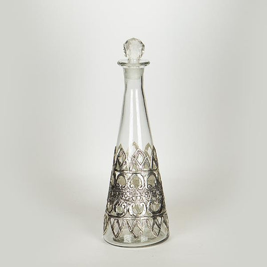 ΚΑΡΑΦΑ ΓΥΑΛΙΝΗ - ΜΕΤΑΛΛΙΚΗ ΑΣΗΜΙ 12x12x35