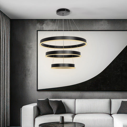 kelvo® VENOM KLV-101-0199 Κρεμαστό Φωτιστικό Οροφής LED 120W 12000lm 120° AC 220-240V IP20 Ρυθμιζόμενο Λευκό CCT με Χειριστήριο από 2700K έως 6000K Dimmable - Lumileds SMD Chip - Μαύρο Ματ - Μ80 x Π80 x Υ80