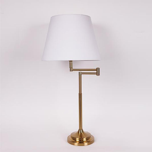 ΕΠΙΤΡΑΠΕΖΙΟ ΦΩΤΙΣΤΙΚΟ ΜΕ ΛΕΥΚΟ ΚΑΠΕΛΟ ΜΕΤΑΛΙΚΟ ΧΡΥΣΟ 33x33x70