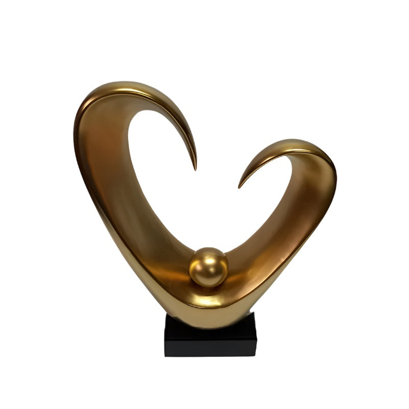 Κεραμικό Διακοσμητικό Σχέδιο Ανοιχτή Καρδιά σε Χρυσό Ματ 32εκ