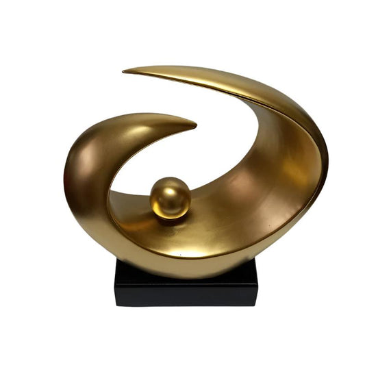 Κεραμικό Διακοσμητικό Σχέδιο Αφηρημένο Σχέδιο σε Χρυσό Ματ 28εκ