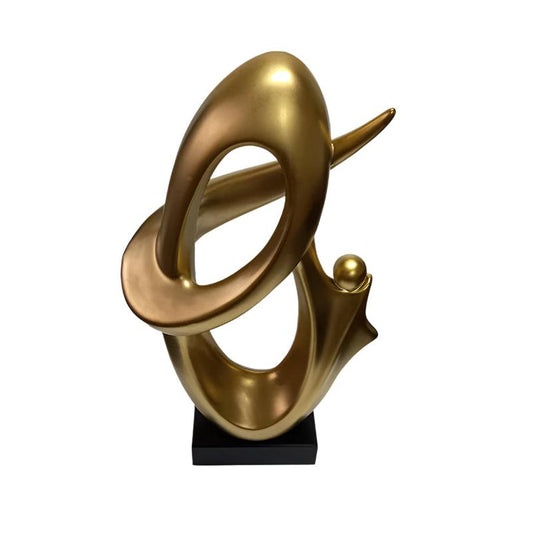 Κεραμικό Διακοσμητικό Αφηρημένο Σχέδιο σε Χρυσό Ματ 50εκ