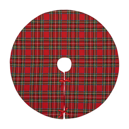 Ποδιά Δέντρου Καρώ Κόκκινο/Πράσινο 90εκ