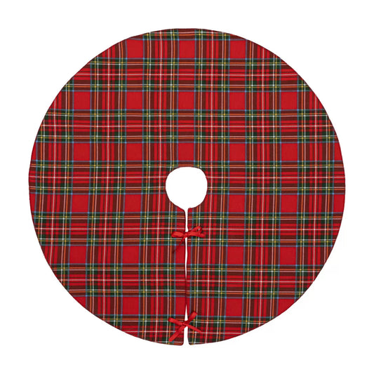 Ποδιά Δέντρου Καρώ Κόκκινο/Πράσινο 90εκ