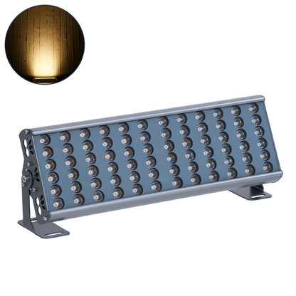 FLOOD-TENA 90221 Προβολέας Wall Washer για Φωτισμό Κτιρίων LED 72W 6480lm 10° DC 24V Αδιάβροχο IP65 L46.5 x W7 x H16.5cm Θερμό Λευκό 2700K - Ασημί