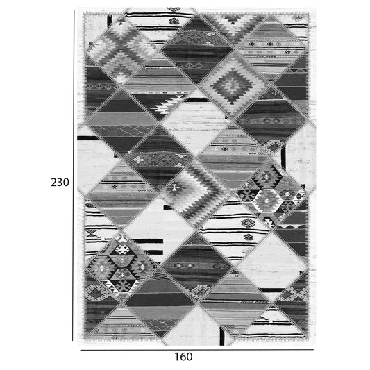ΧΑΛΙ ΣΑΛΟΝΙΟΥ ETHNIC ΜΕ ΚΡΟΣΙΑ JOSIANE ΓΚΡΙ 160x230εκ