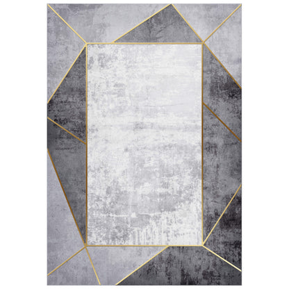 ΧΑΛΙ ΣΑΛΟΝΙΟΥ ΜΕ ΚΡΟΣΙΑ JOSIANE ΓΚΡΙ 160x230εκ