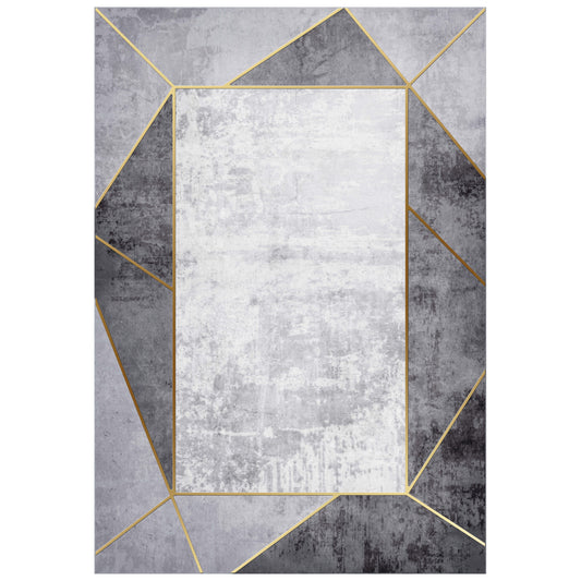 ΧΑΛΙ ΣΑΛΟΝΙΟΥ ΜΕ ΚΡΟΣΙΑ JOSIANE ΓΚΡΙ 160x230εκ