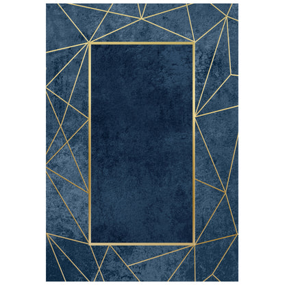 ΧΑΛΙ ΣΑΛΟΝΙΟΥ ΜΕ ΚΡΟΣΙΑ JOSIANE ΜΠΛΕ ΧΡΥΣΟ 160x230εκ