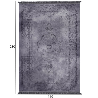 CARPET JOSIANE VINTAGE WITH FRINGES GREY 160x230cm
