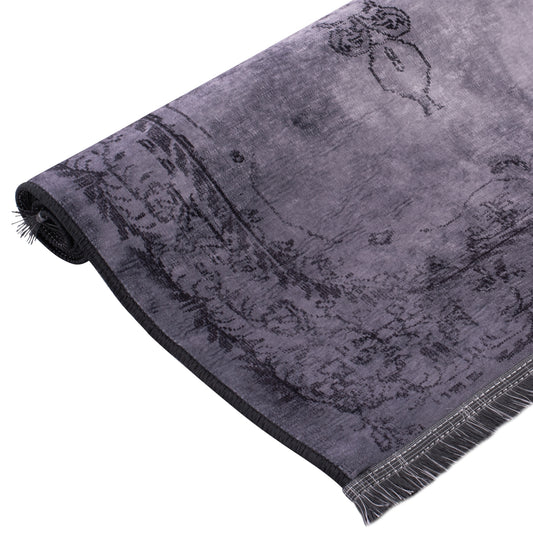 ΧΑΛΙ ΣΑΛΟΝΙΟΥ JOSIANE VINTAGE ΜΕ ΚΡΟΣΙΑ ΓΚΡΙ 160x230εκ