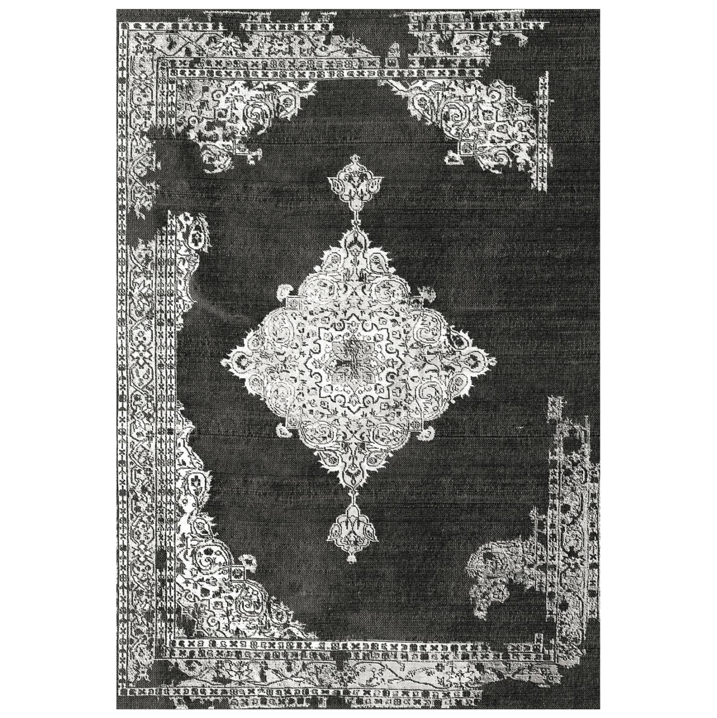 ΧΑΛΙ ΣΑΛΟΝΙΟΥ VINTAGE ΜΕ ΚΡΟΣΙΑ JOSIANE ΓΚΡΙ 160x230εκ