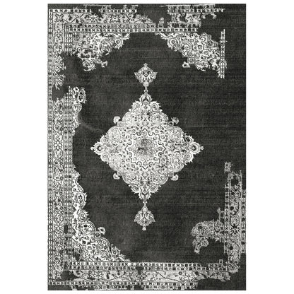 ΧΑΛΙ ΣΑΛΟΝΙΟΥ VINTAGE ΜΕ ΚΡΟΣΙΑ JOSIANE ΓΚΡΙ 160x230εκ