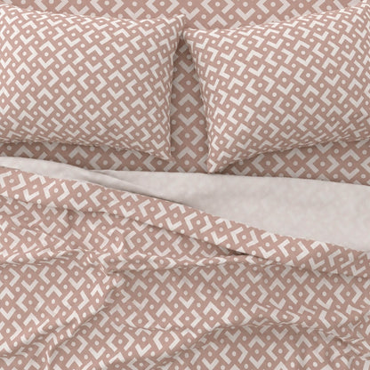 Σεντόνια Υπέρδιπλα Σετ 2 x 2.45x2.60εκ + 2 x 52x72εκ Chiara Chocolat