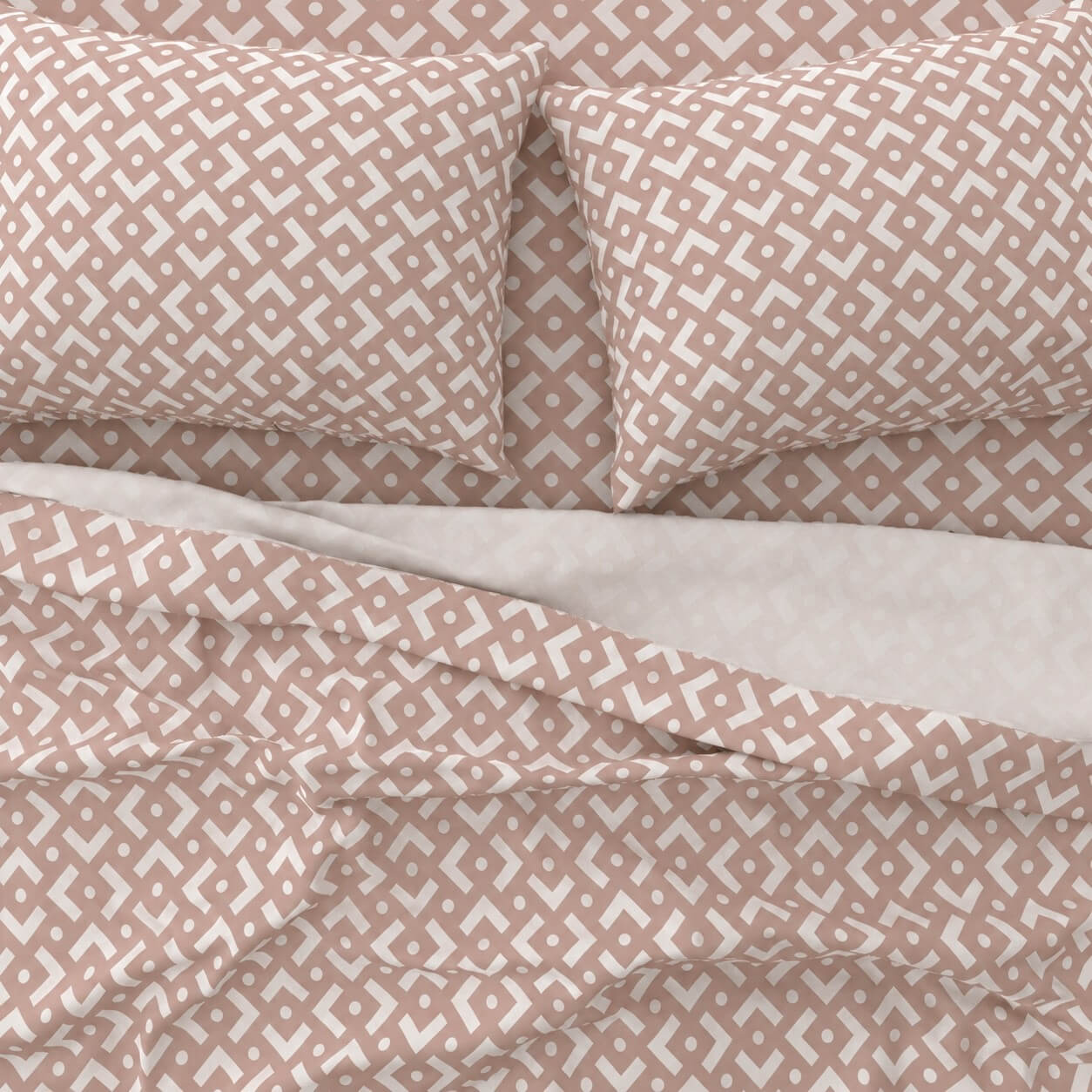 Σεντόνια King Size Σετ 2 x 2.60x2.80εκ + 2 x 52x72εκ Chiara Chocolat