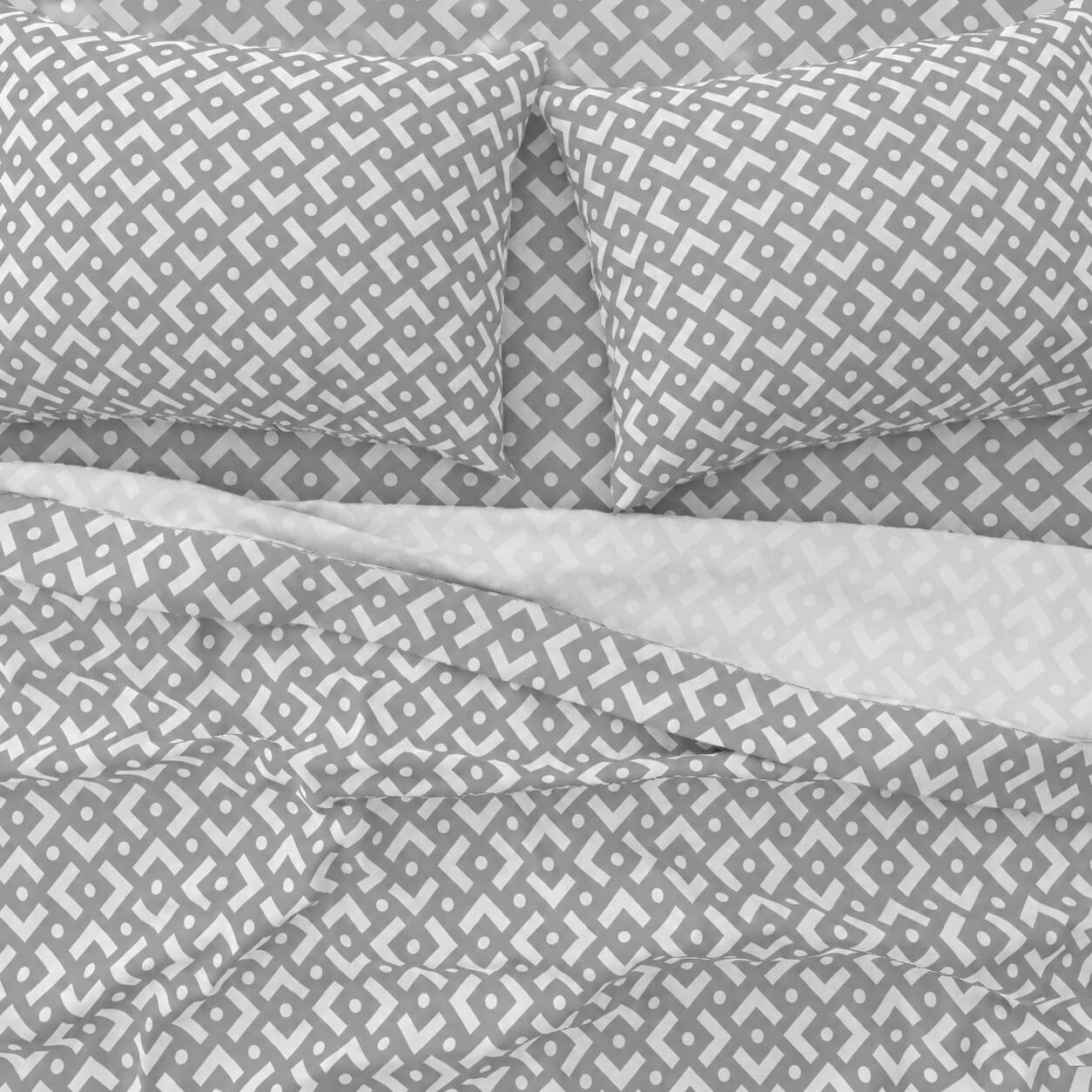 Σεντόνια Υπέρδιπλα Σετ 2 x 2.45x2.60εκ + 2 x 52x72εκ Chiara Grey