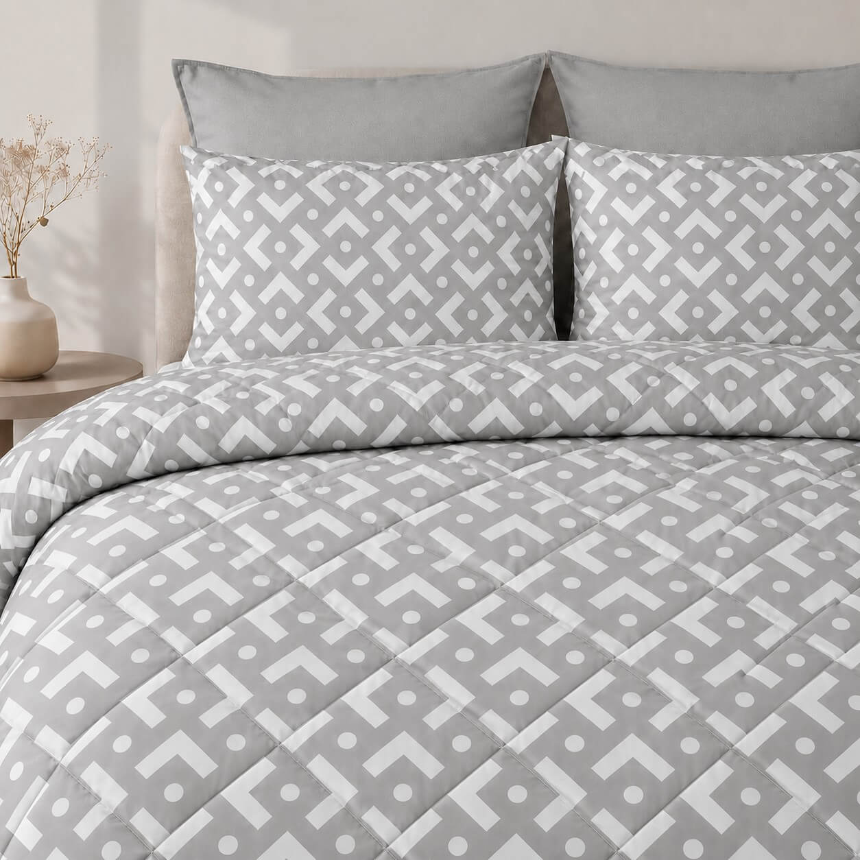 Πάπλωμα Μονό 160x240 Chiara Grey