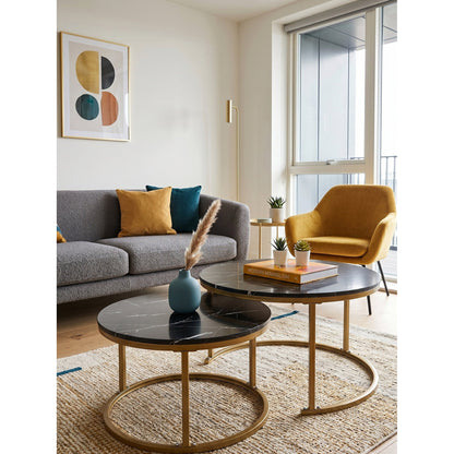 Jenson Coffee Tables Black 80x80x47