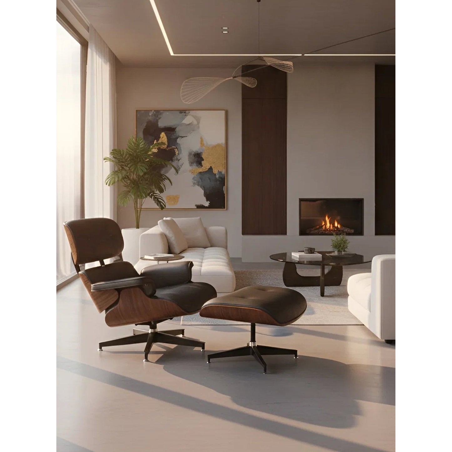 Lounge Armchair Black 82x92x82