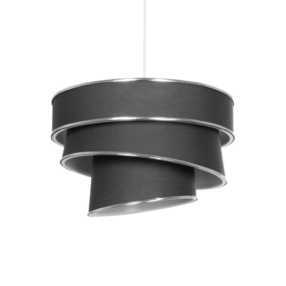 SIERA 203-0167 Μοντέρνο Κρεμαστό Φωτιστικό Οροφής με Ντουί 1 x E27 AC 220-240V IP20 - Γκρι & Ασημί - Μ38 x Π38 x Υ26